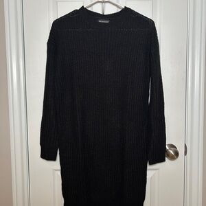 New pretty little thing black knit dress